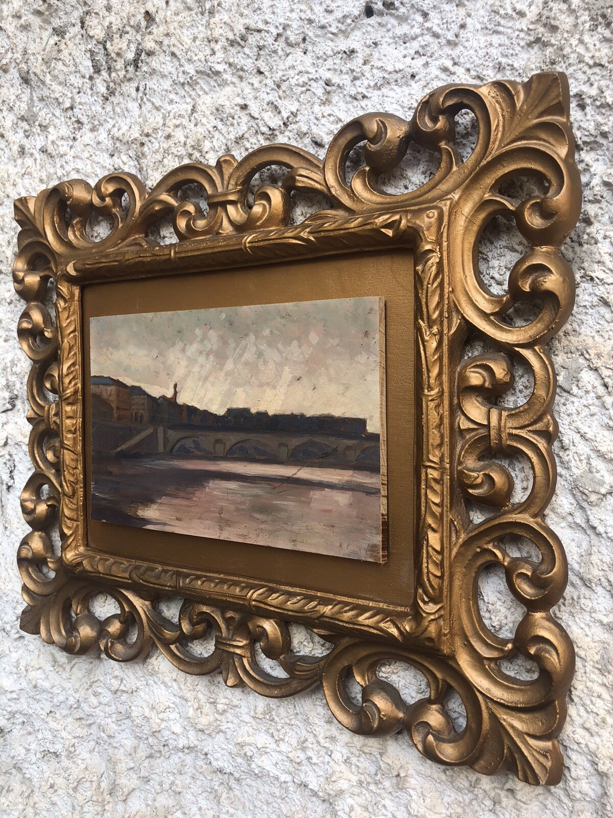 QUADRO VINTAGE DIPINTO A OLIO SU TAVOLA
