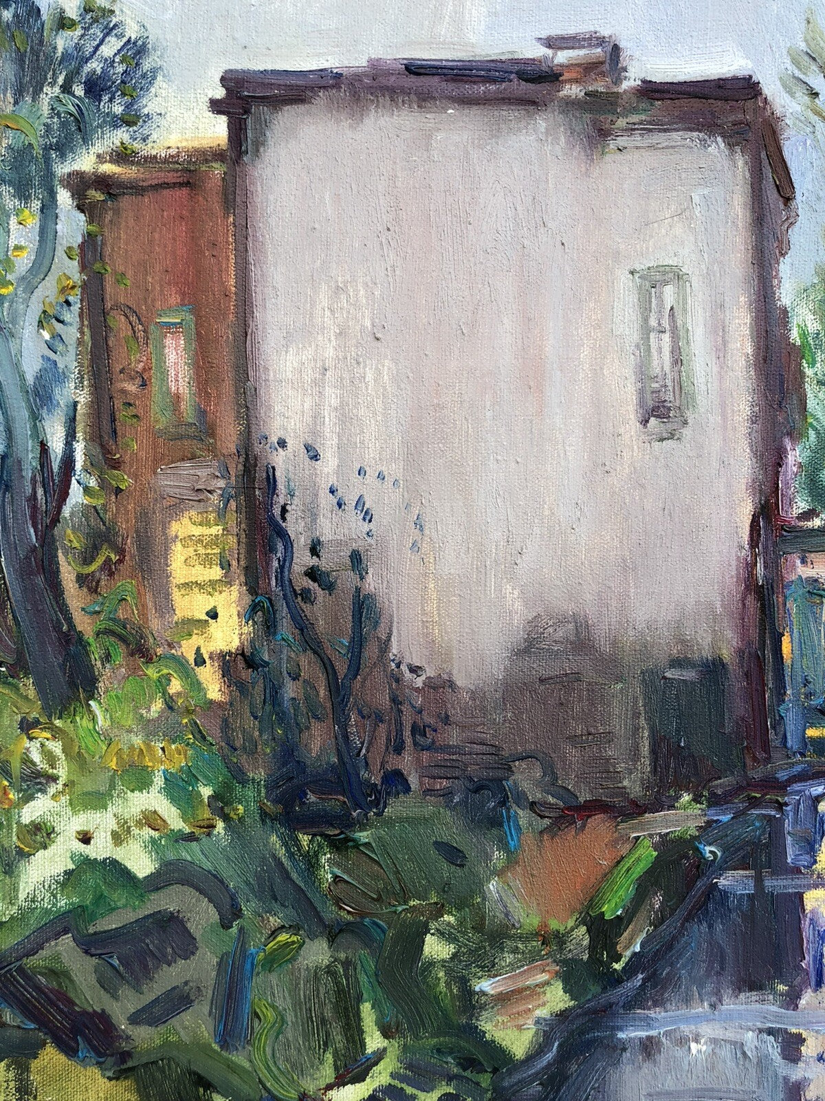 Quadro vintage -Al Sarno- dipinto a olio su tela
