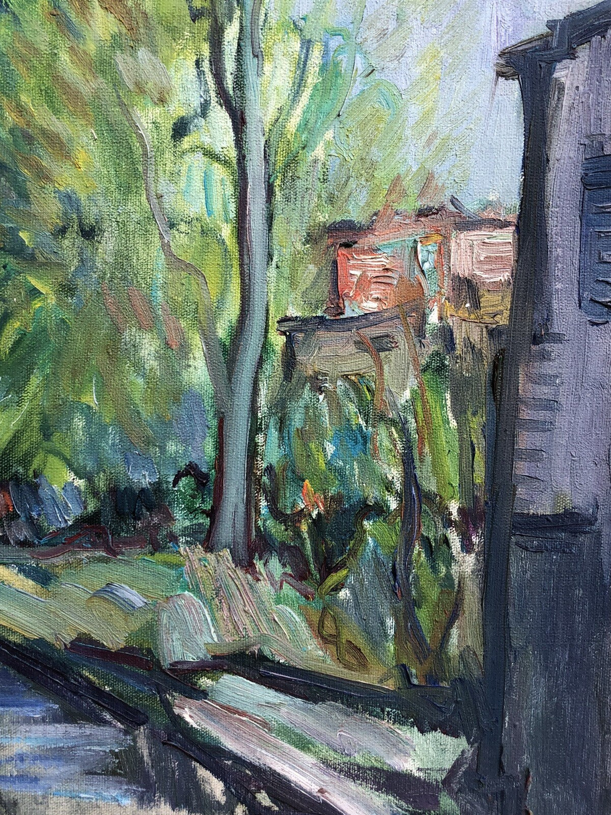 Quadro vintage -Al Sarno- dipinto a olio su tela