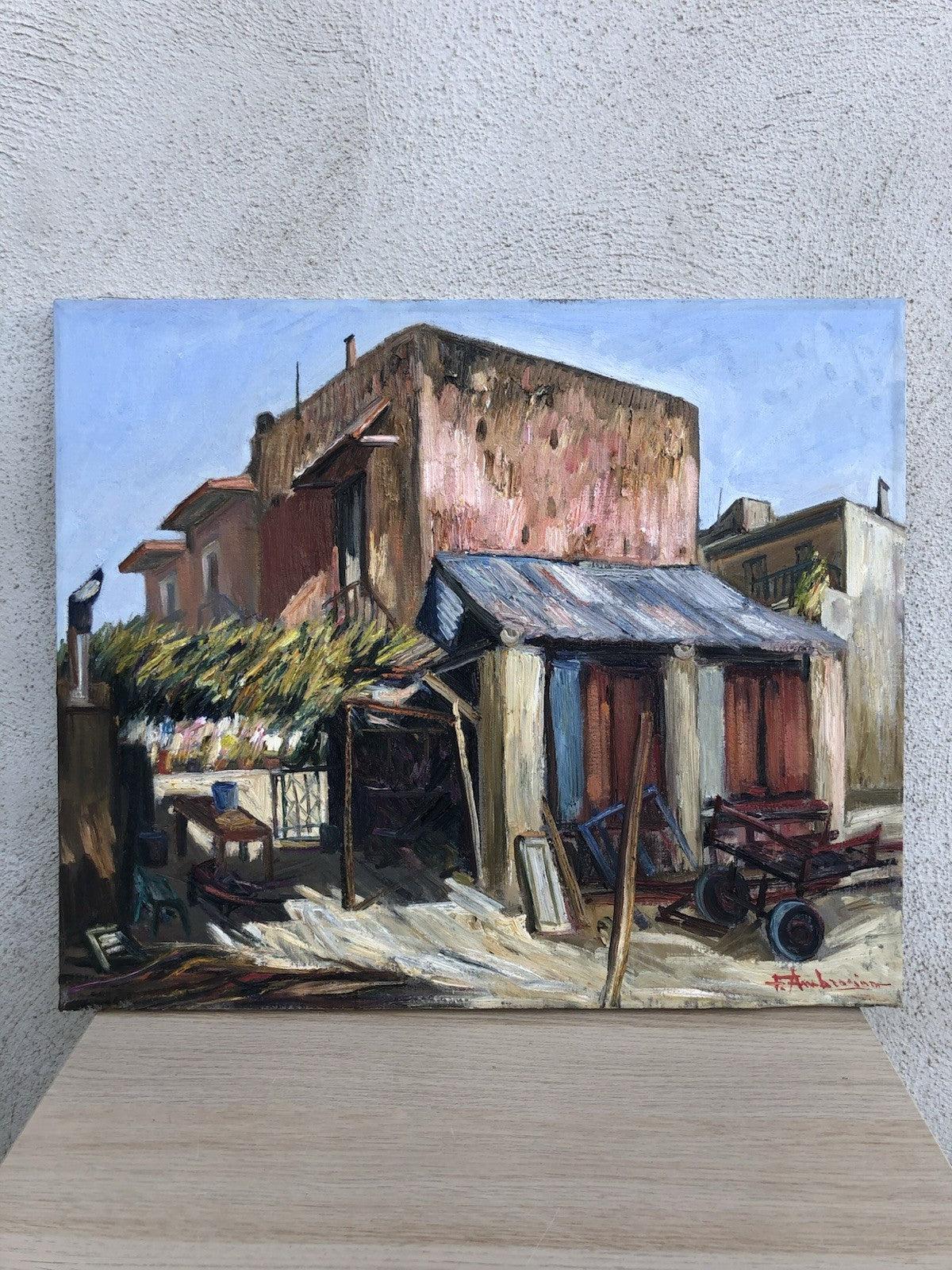Quadro -Casolare- dipinto a olio su tela