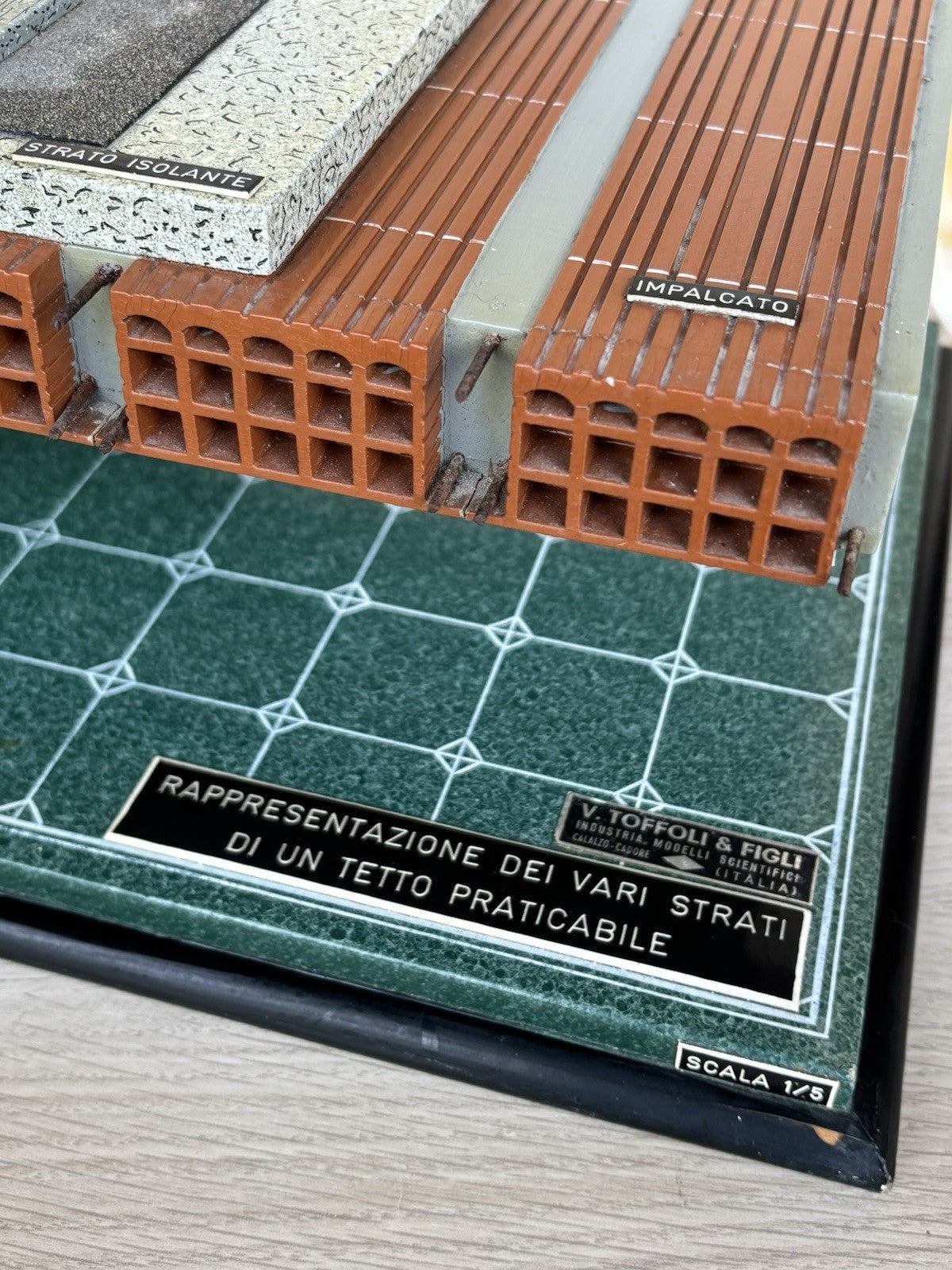 Modello architettonico vintage anni ‘50, Toffoli e figli