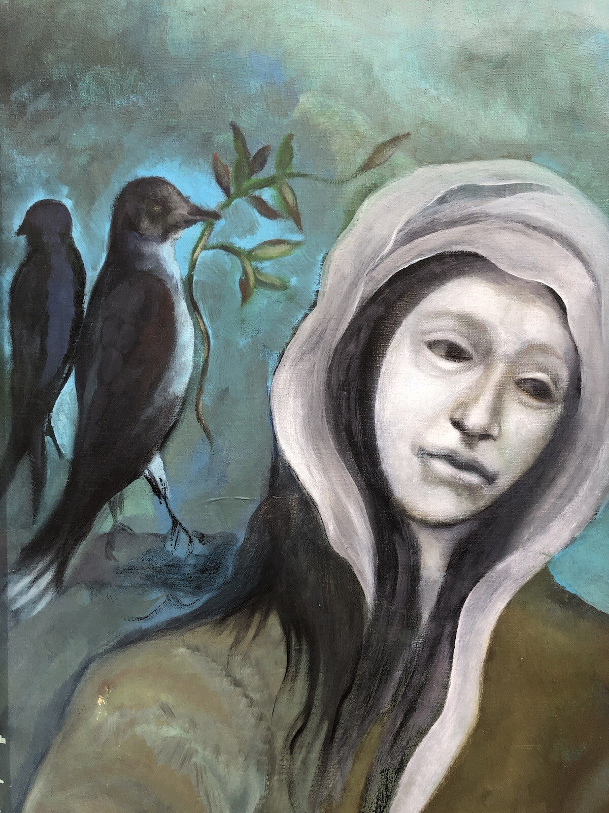 Quadro  -Figure- dipinto a olio su tela