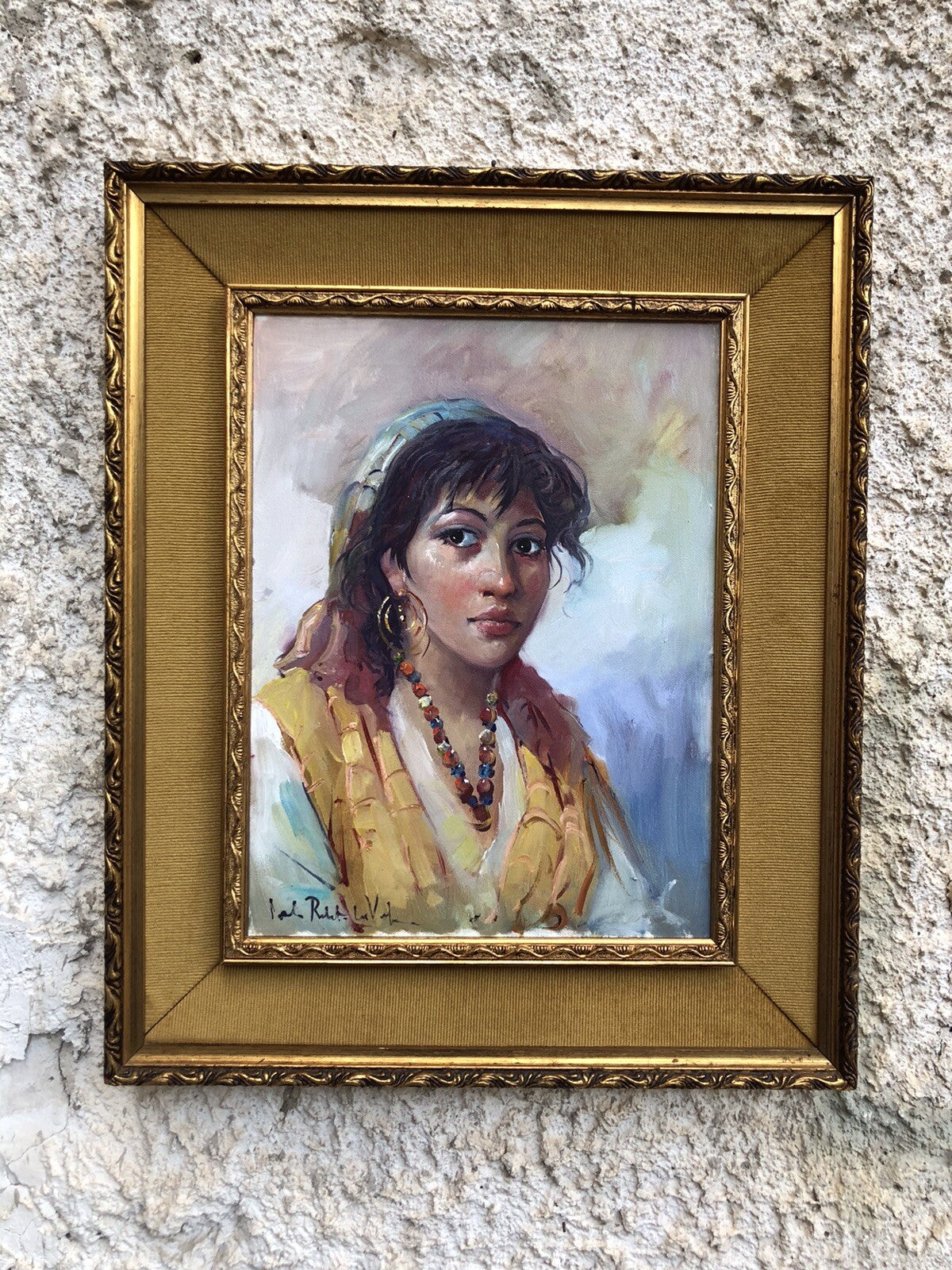 Quadro vintage -Popolana- dipinto a olio su tela