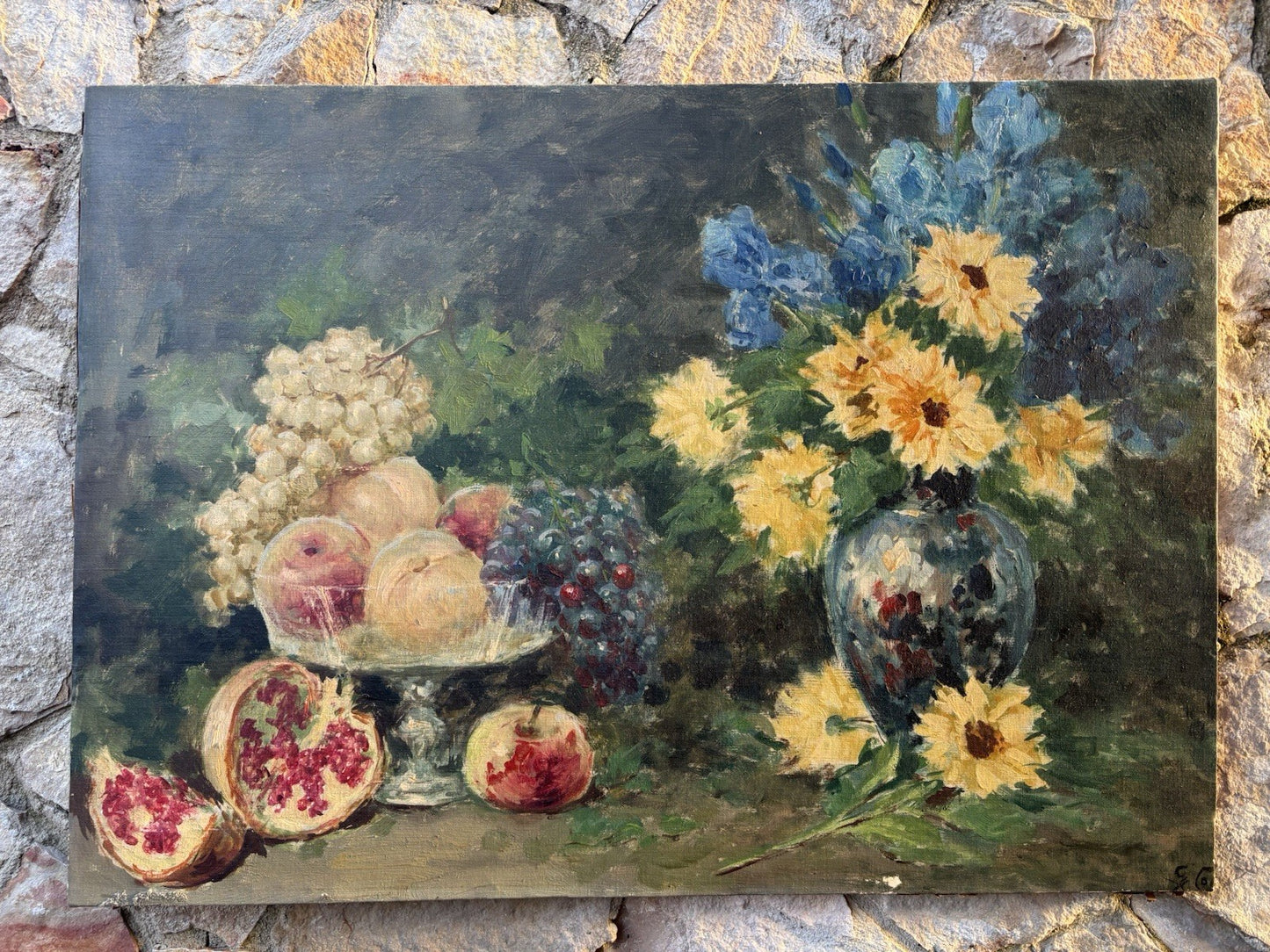 Quadro antico -Natura Morta- Giuseppe Alberto Cocco dipinto a olio su tela