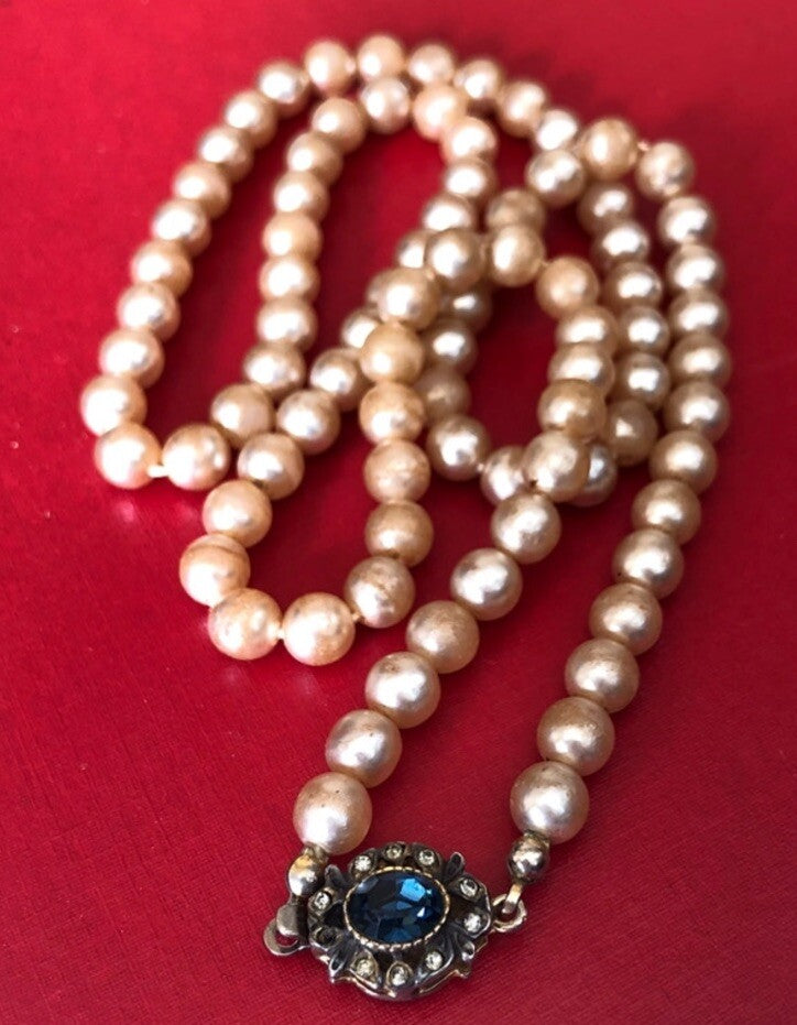 Collana Vintage Con Perle E Argento 925