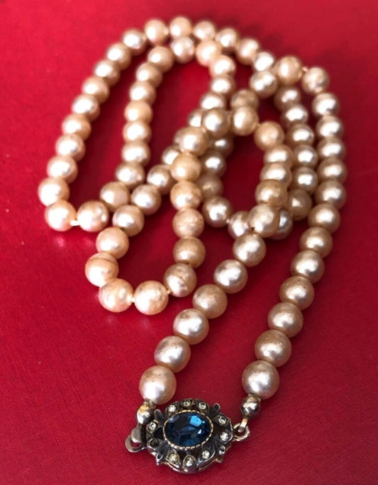 Collana Vintage Con Perle E Argento 925