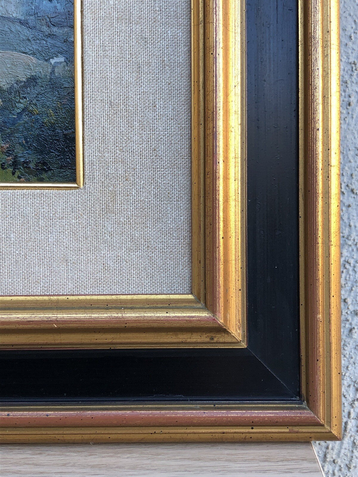 Quadro vintage -Marina- dipinto a olio su tavoletta