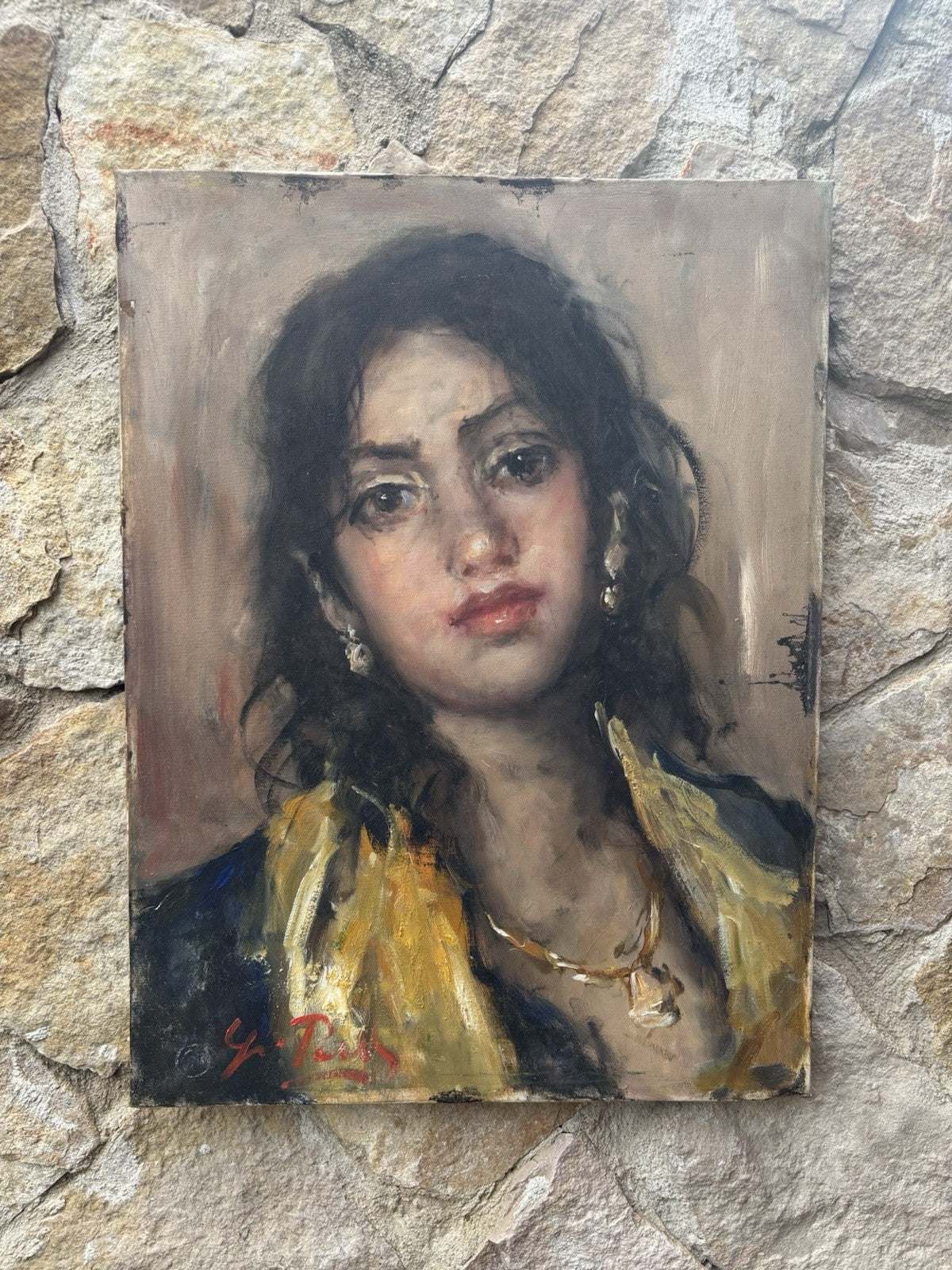 Quadro -Figura Di Donna- Giovanni Pane dipinto a olio su tela