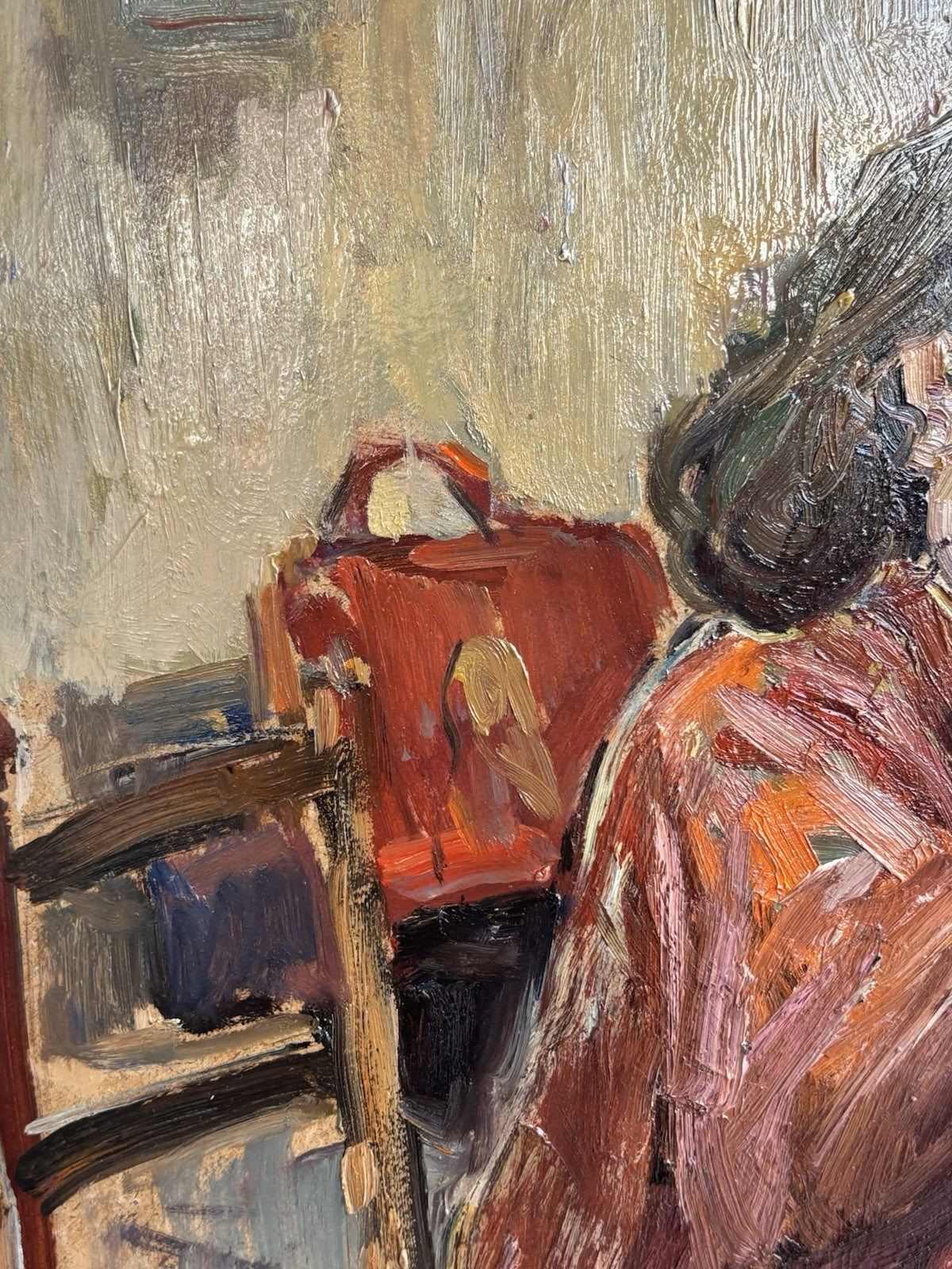 Quadro -Giovane Studente- Edmondo Di Napoli dipinto a olio