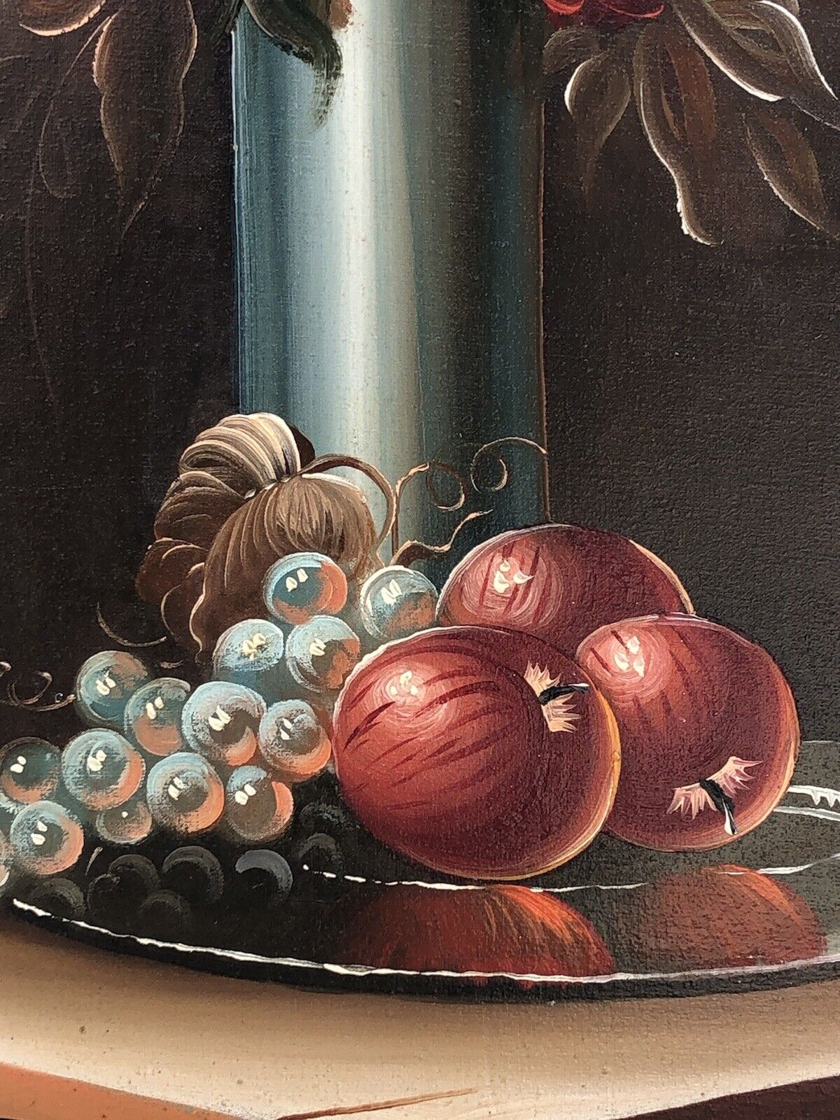 Quadro vintage -Natura Morta Con Fiori- dipinto a olio su tela