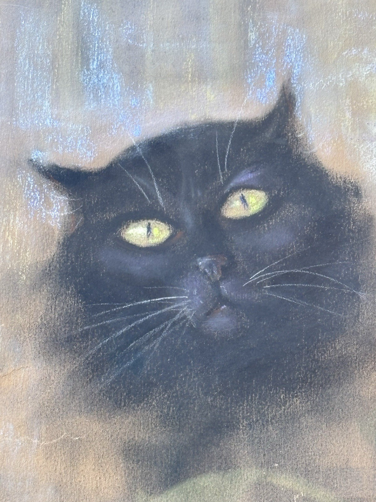 Quadro antico -Gatti- Marino Lenci? realizzato a pastello su carta