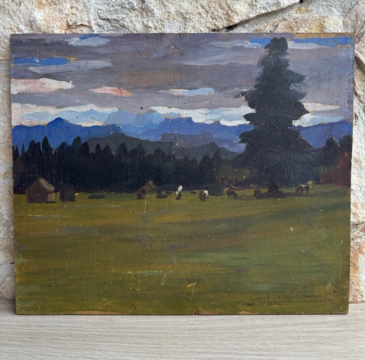 Quadro -Paesaggio- Domenico De Vanna dipinto a olio su tavola