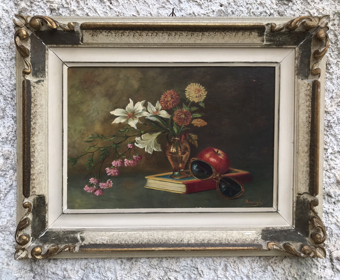 Quadro vintage -Natura Morta- dipinto a olio