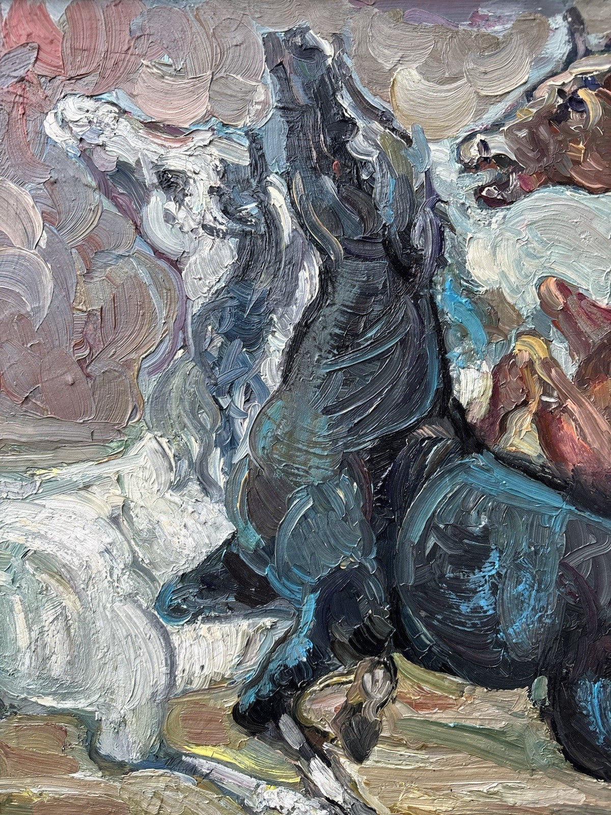 Quadro -Cavalli- Fienga- dipinto a olio su tela