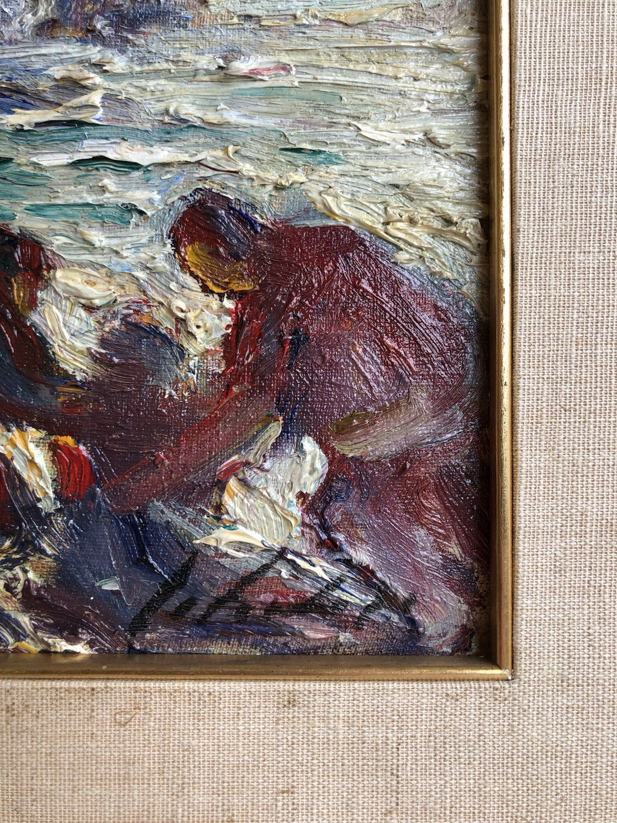 Quadro -Al Mare- dipinto a olio