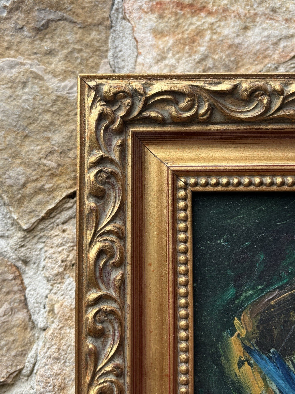 Quadro -Pesci- dipinto a olio su tavoletta