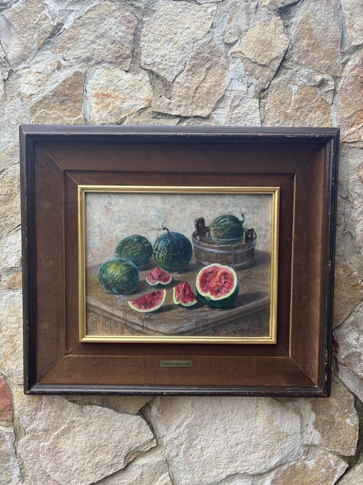 Quadro -Natura Morta- Gennaro Bottiglieri dipinto a olio