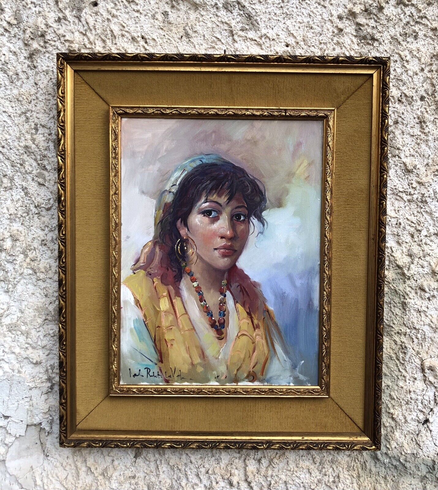 Quadro vintage -Popolana- dipinto a olio su tela