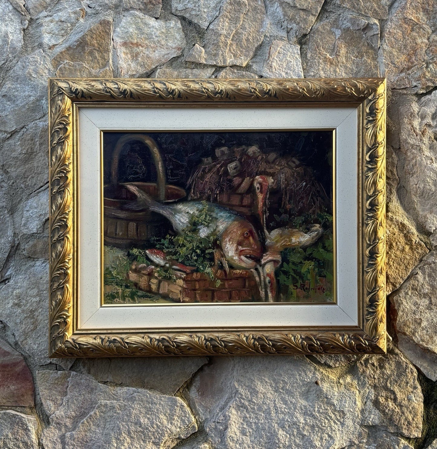 Quadro -Pesci- Salvatore Rodriquez dipinto a olio