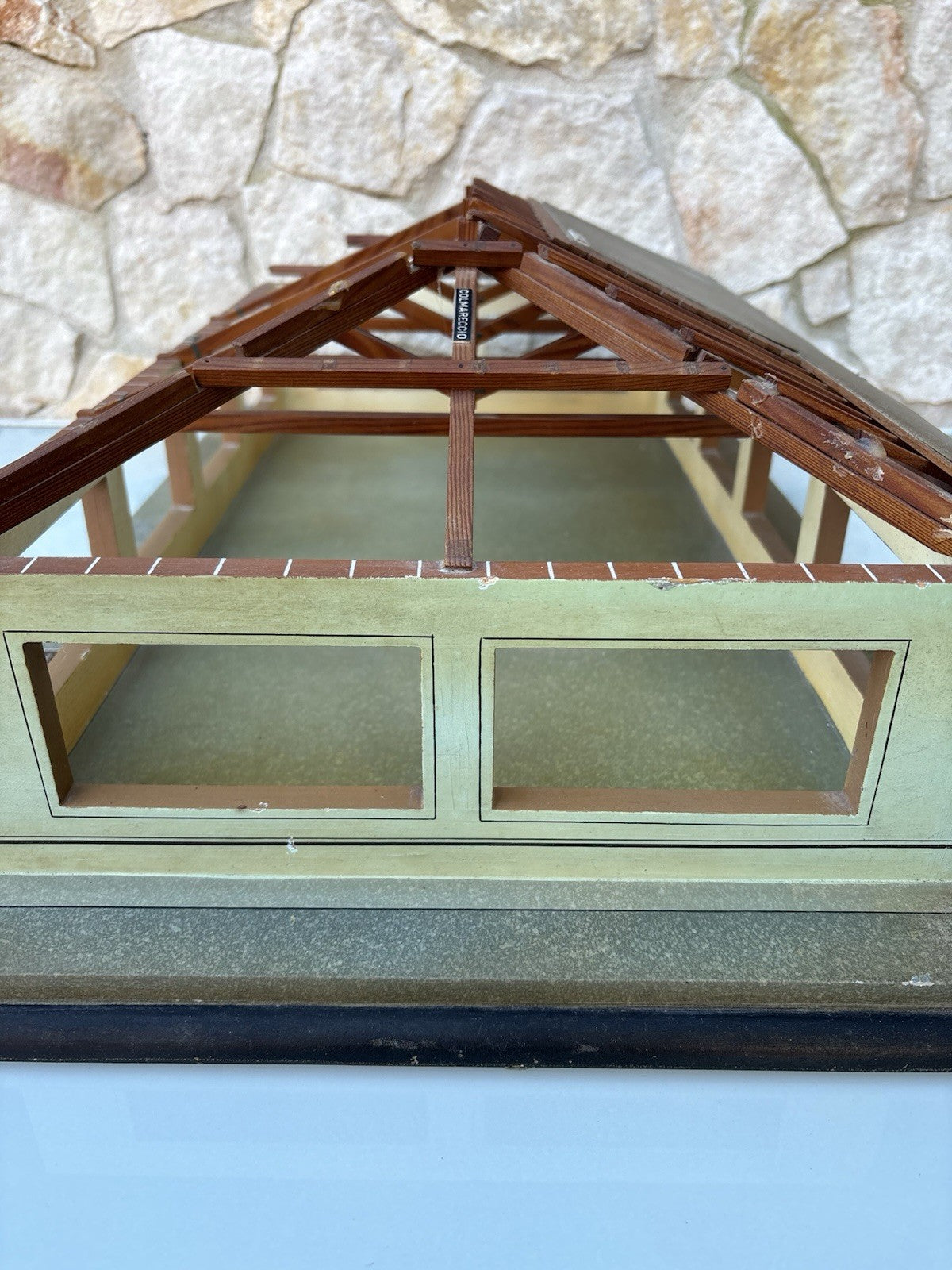 Modello Architettonico Vintage In Legno- V.Toffoli E Figli