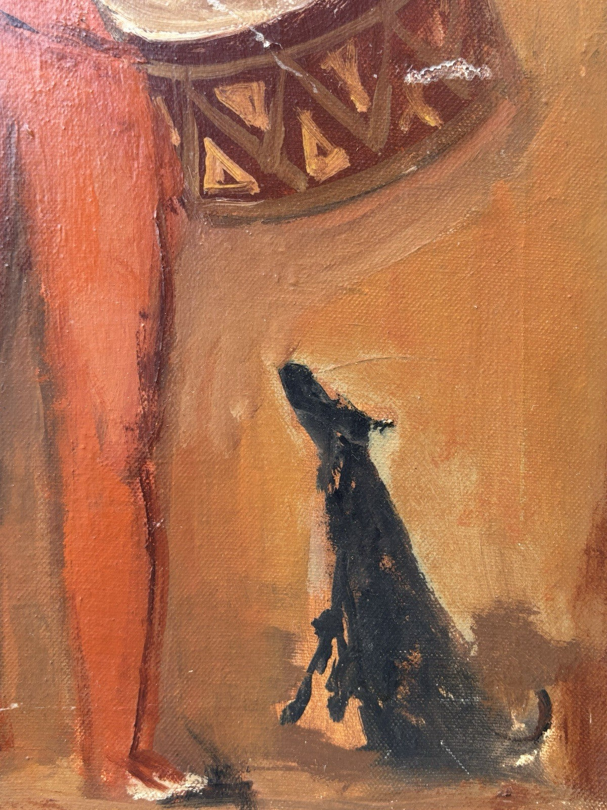Quadro -Maschere Allegoriche- Augusto Orange De Rose dipinto a olio su tela