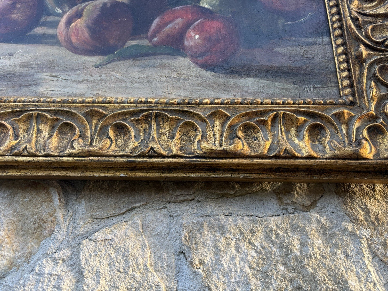 Quadro antico -Natura Morta- Giuseppe Uva dipinto a olio su tela