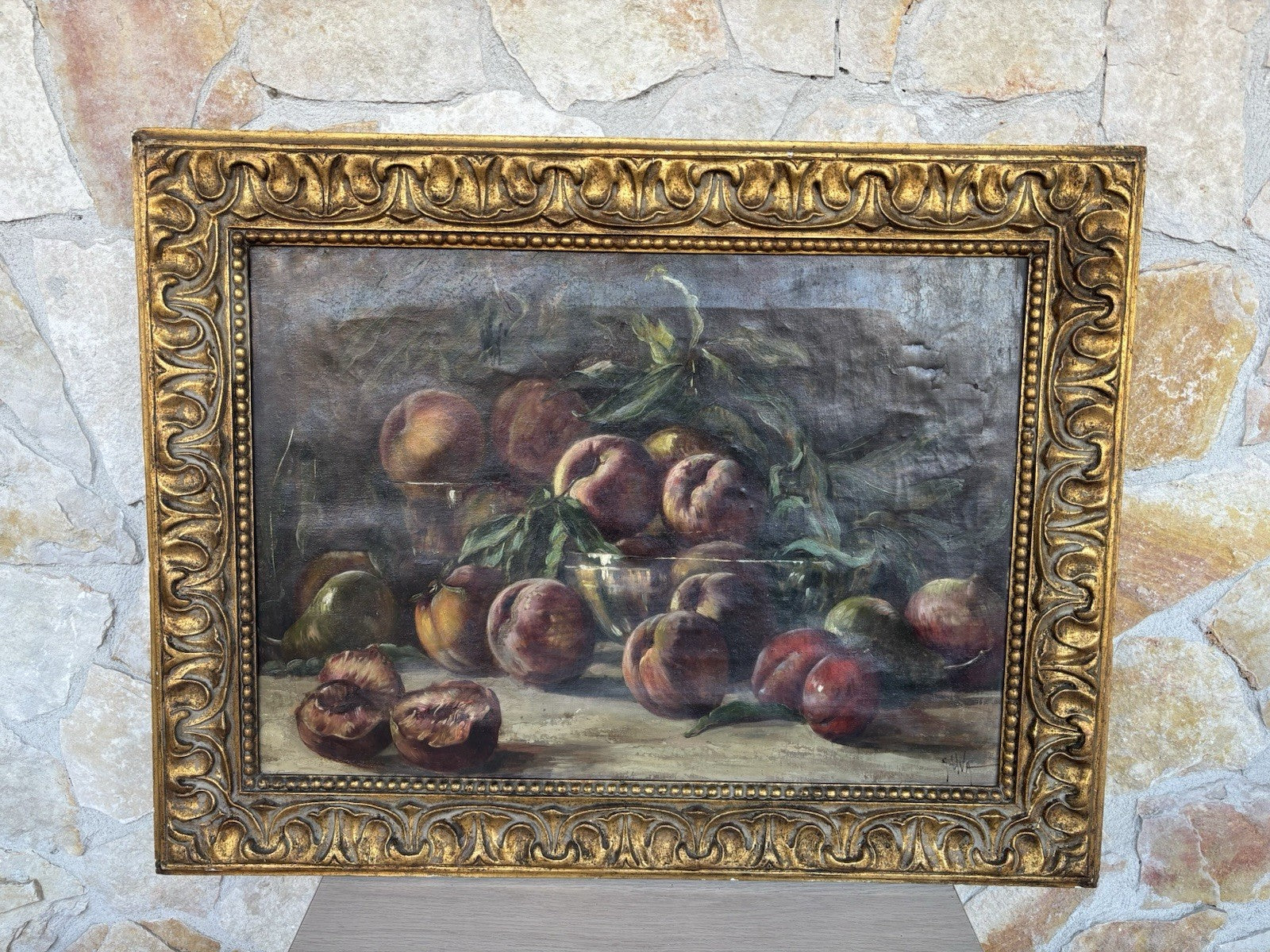 Quadro antico -Natura Morta- Giuseppe Uva dipinto a olio su tela