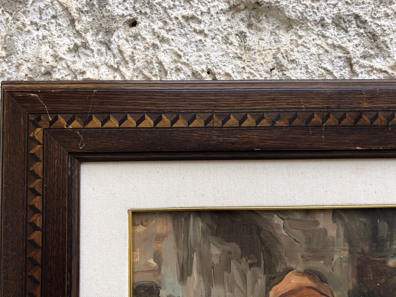 Quadro vintage -Vecchi Bevitori-dipinto a olio