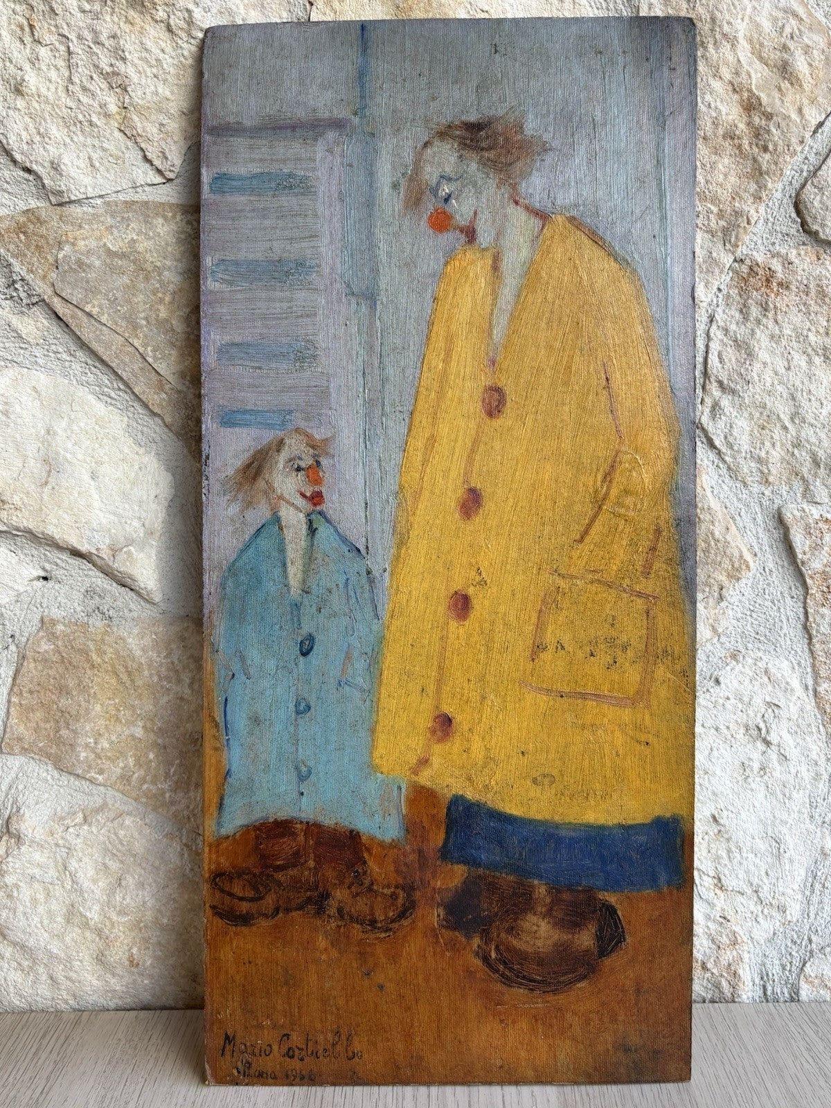 Quadro -Pagliacci- Mario Cortiello dipinto a olio