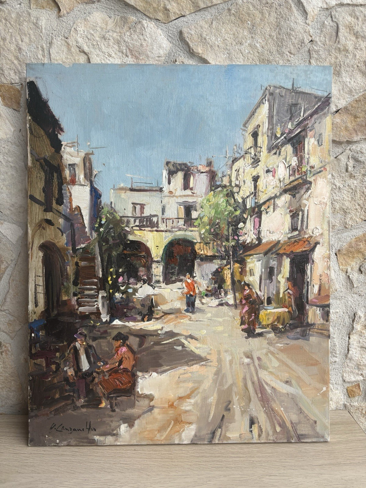 Quadro -Interno Palazzo- Nicola Canzanella dipinto a olio su tela