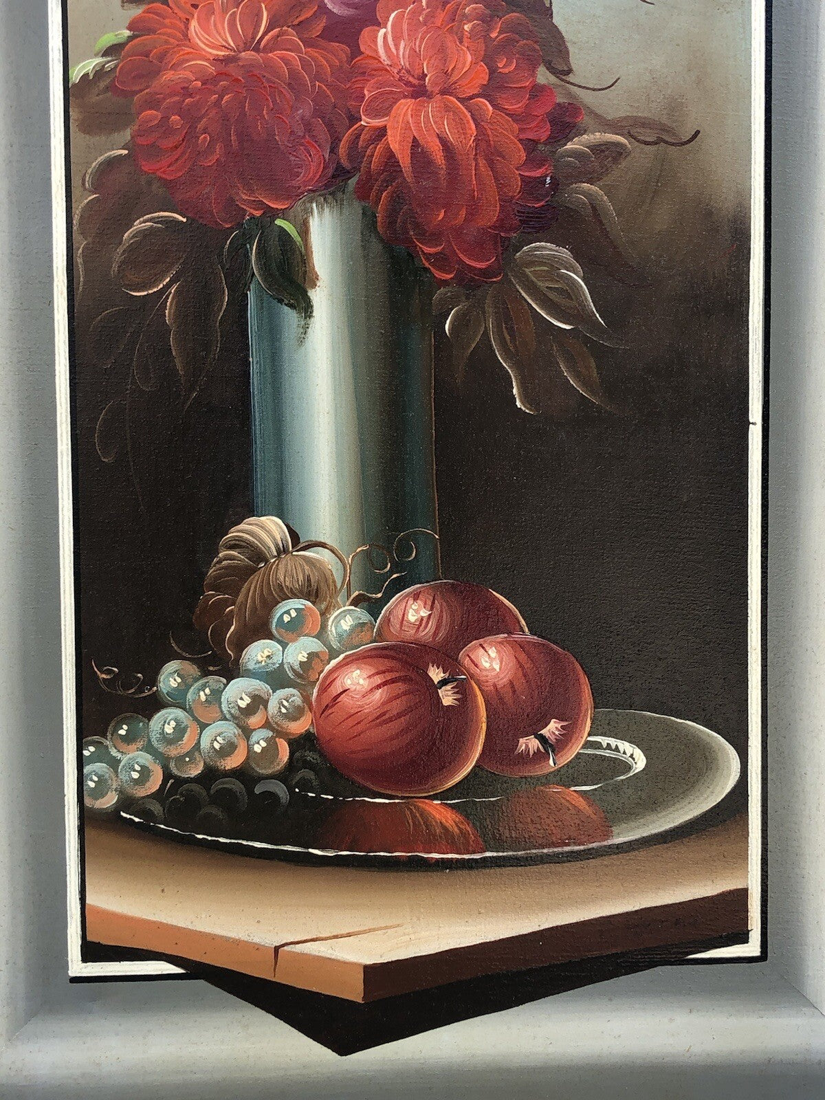 Quadro vintage -Natura Morta Con Fiori- dipinto a olio su tela