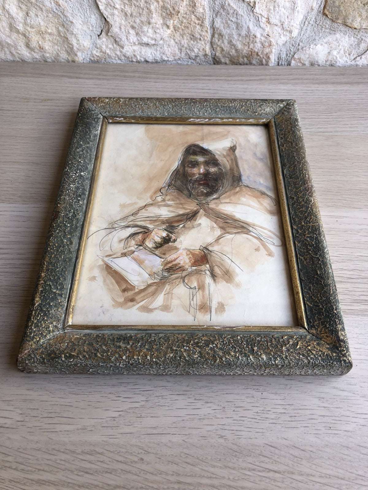 Quadro -Monaco- dipinto a tecnica mista