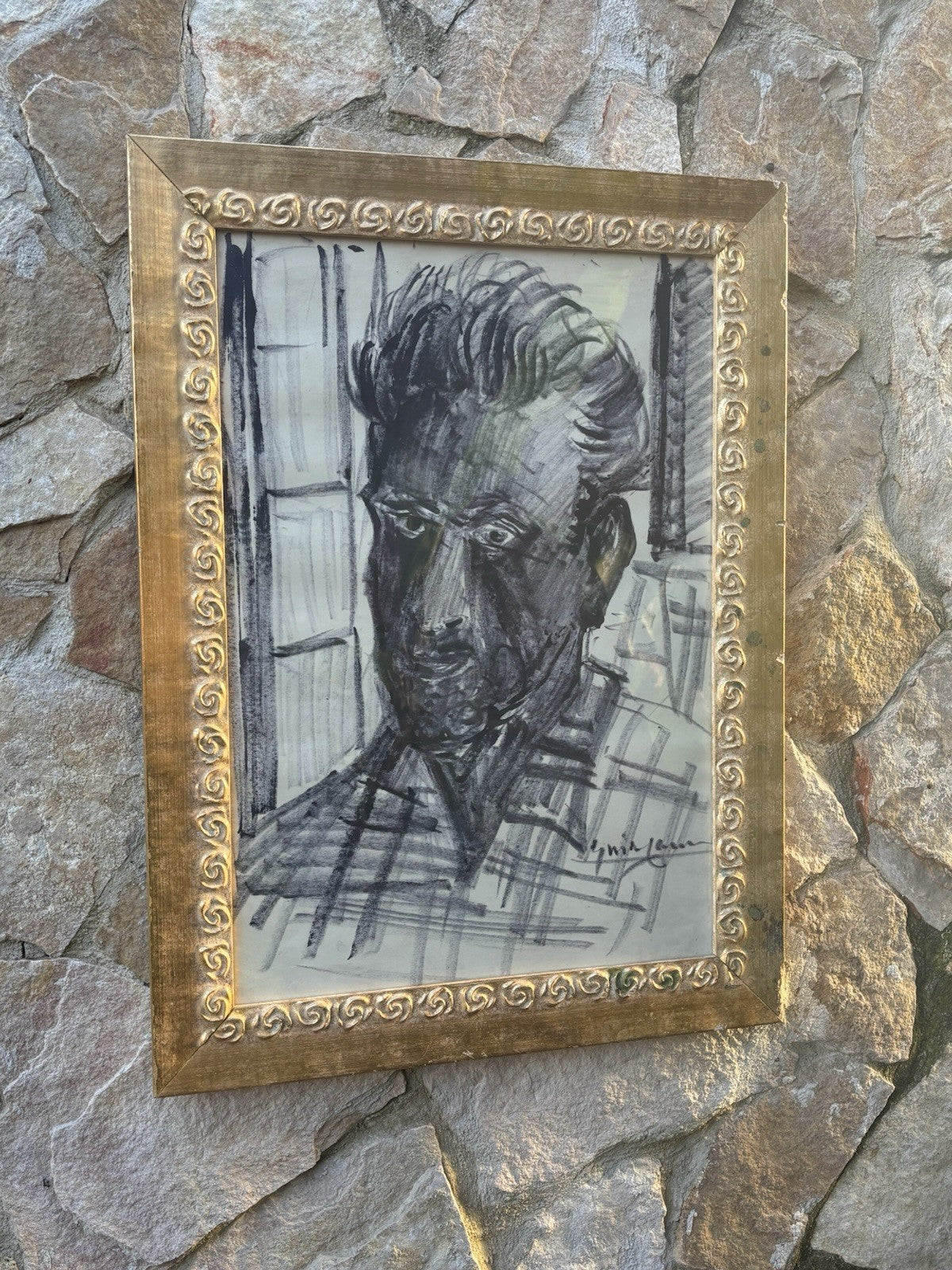 Quadro -Figura- Guido Casciaro tecnica mista su carta