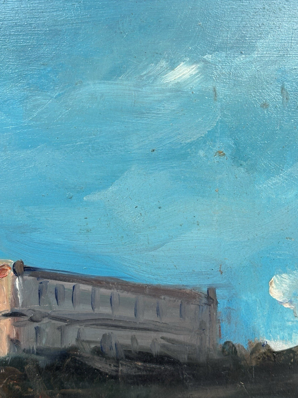 Quadro -Paesaggio Con Case- Giovanni Pane dipinto a olio