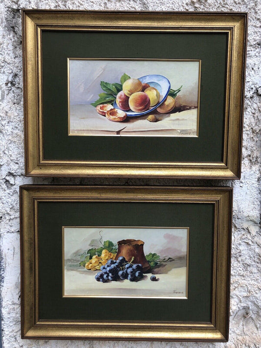Coppia di quadri -Natura Morta- dipinti a olio