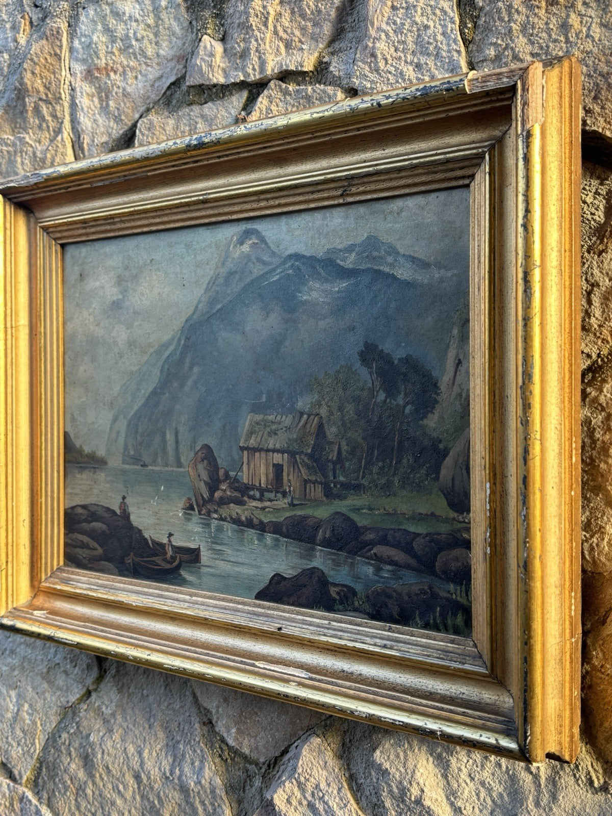 Quadro antico -Paesaggio- dipinto a olio