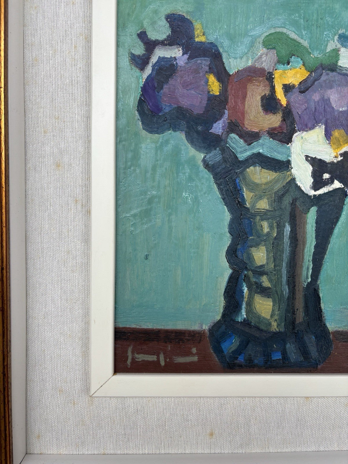 Quadro -Vaso Con Fiori- Mario Sangiovanni dipinto a olio