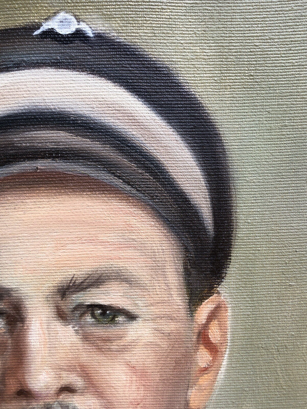 Quadro vintage -Ritratto Di Uomo- dipinto a olio su tela