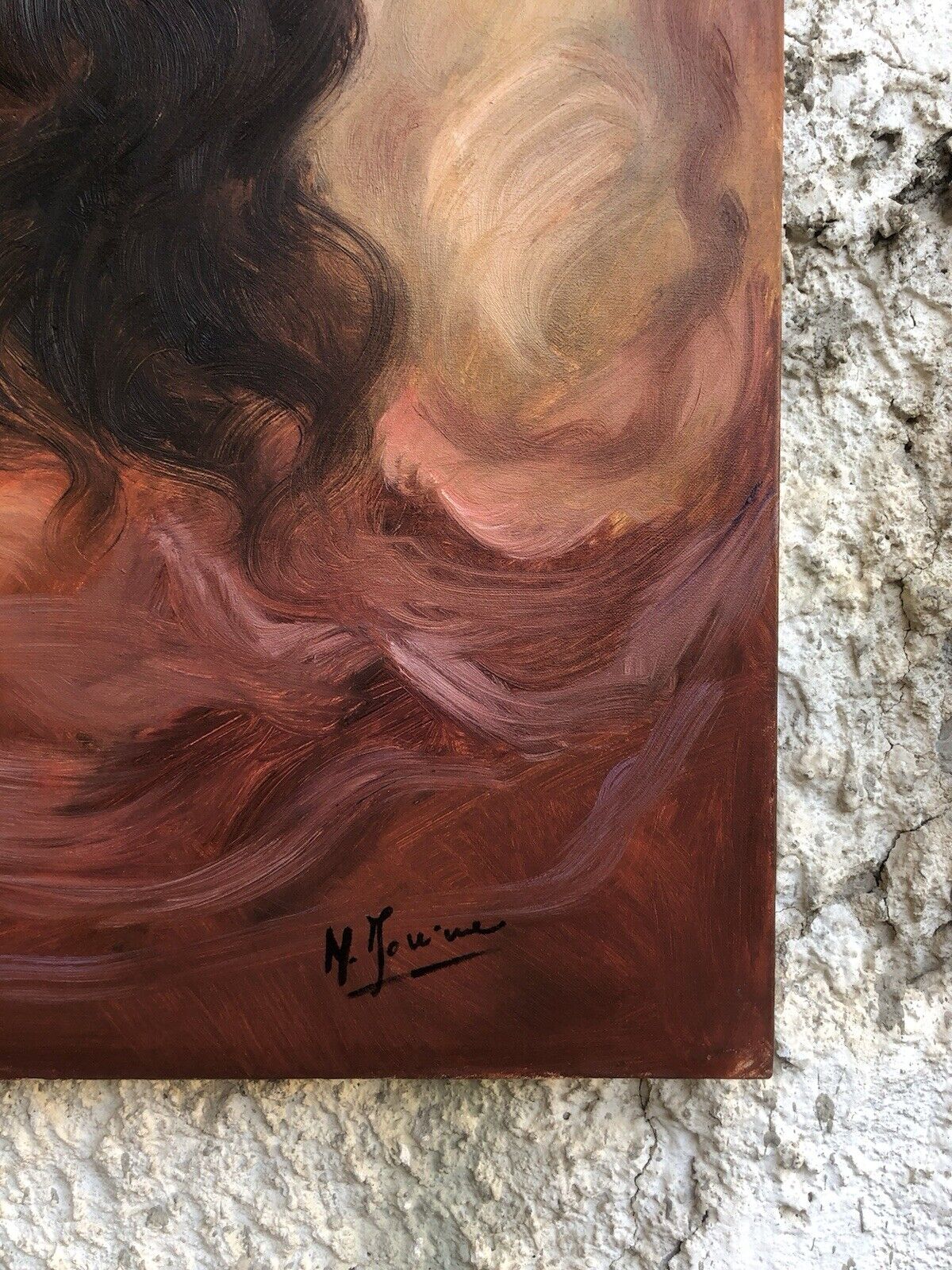 Quadro vintage -Nudo Di Donna- dipinto a olio su tela