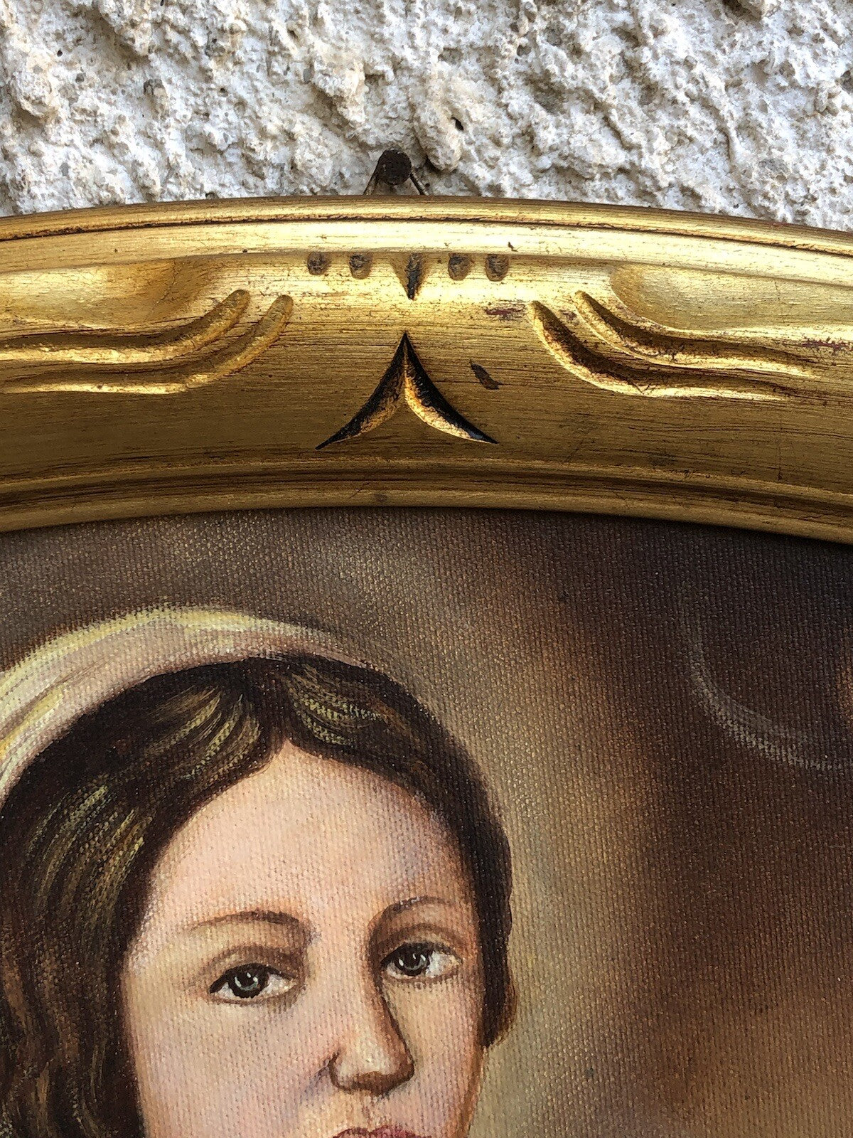 Quadro vintage -Madonna Del Rosario- dipinto a olio