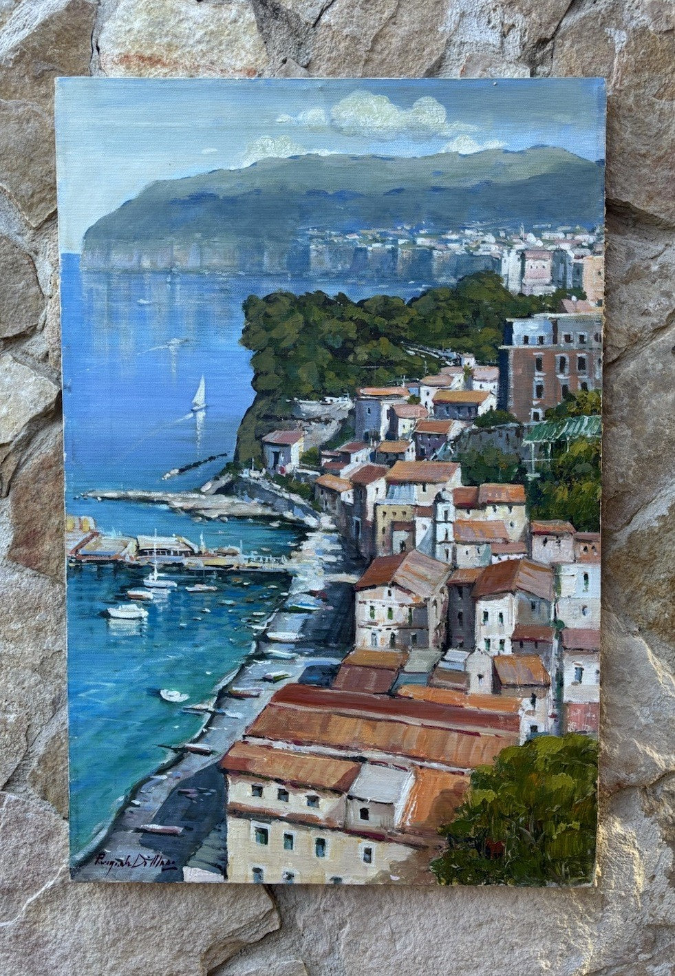 Quadro -Costiera Sorrentina- dipinto a olio su tela