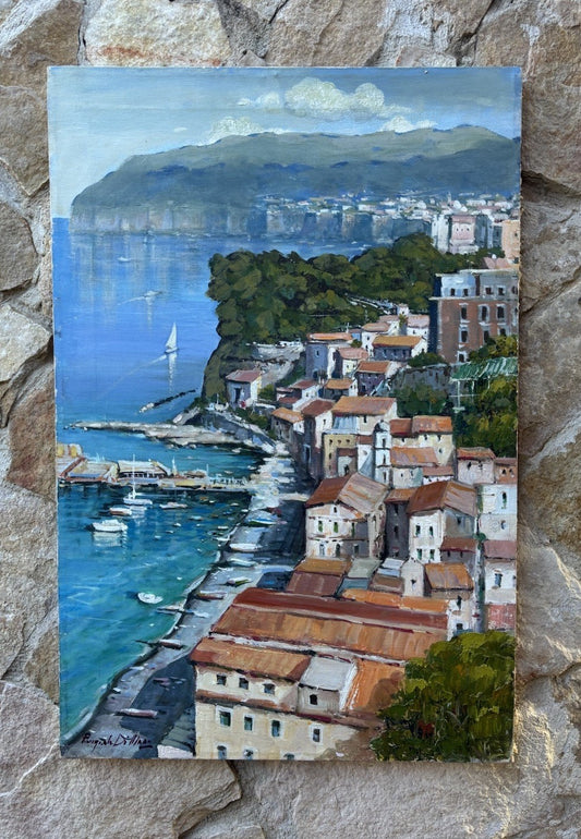Quadro -Costiera Sorrentina- dipinto a olio su tela