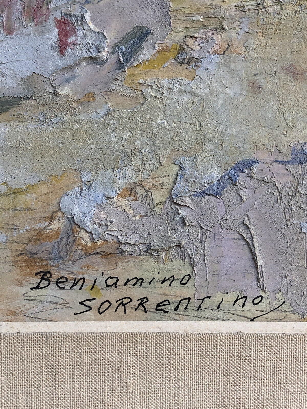 Quadro vintage -Paesaggio- dipinto a olio