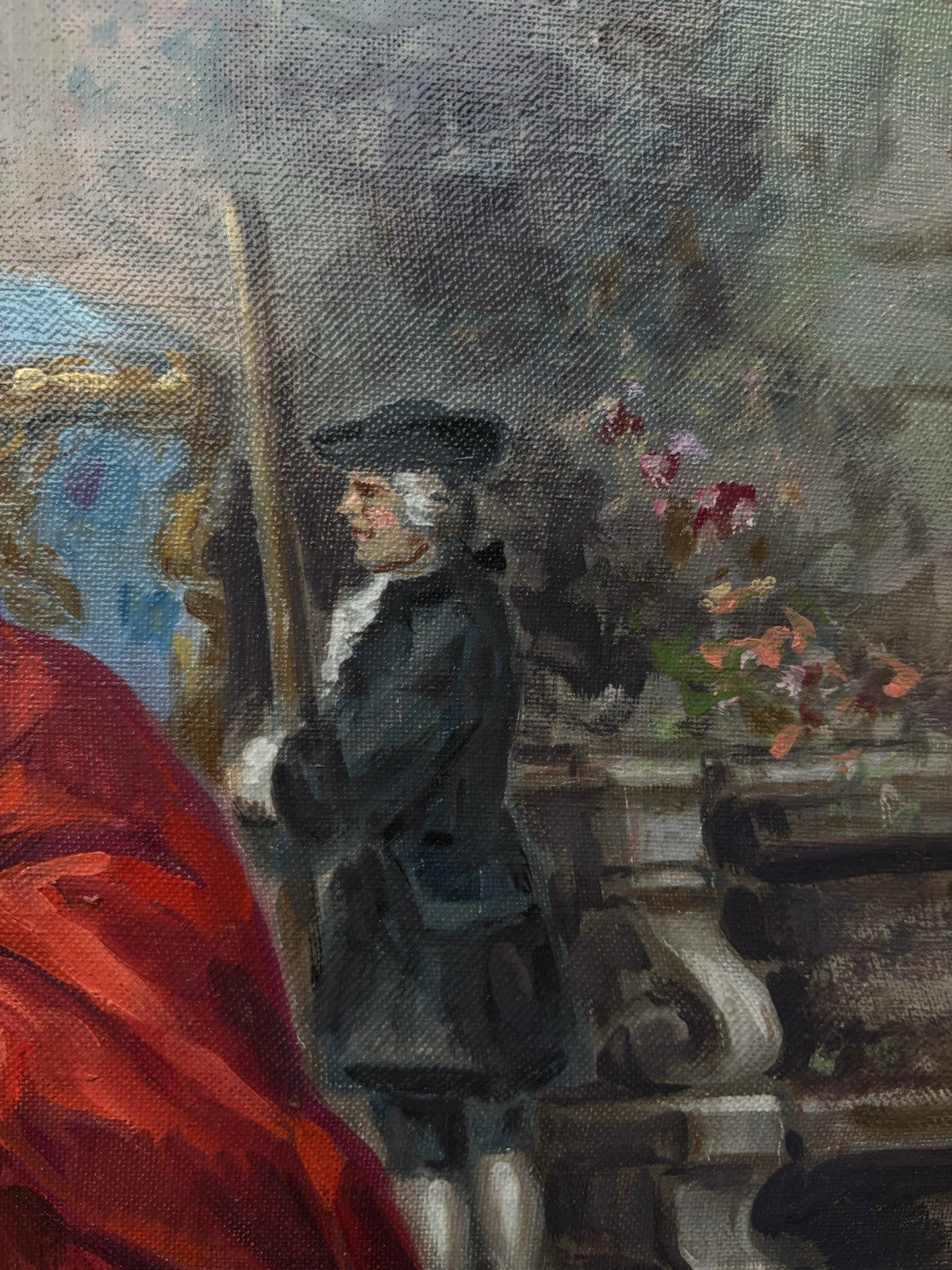 Quadro -Figure Di Nobili- Roberto Cajati dipinto a olio su tela