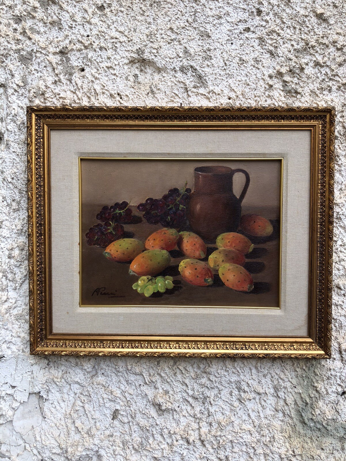 Quadro vintage -Natura Morta- dipinto a olio su tela