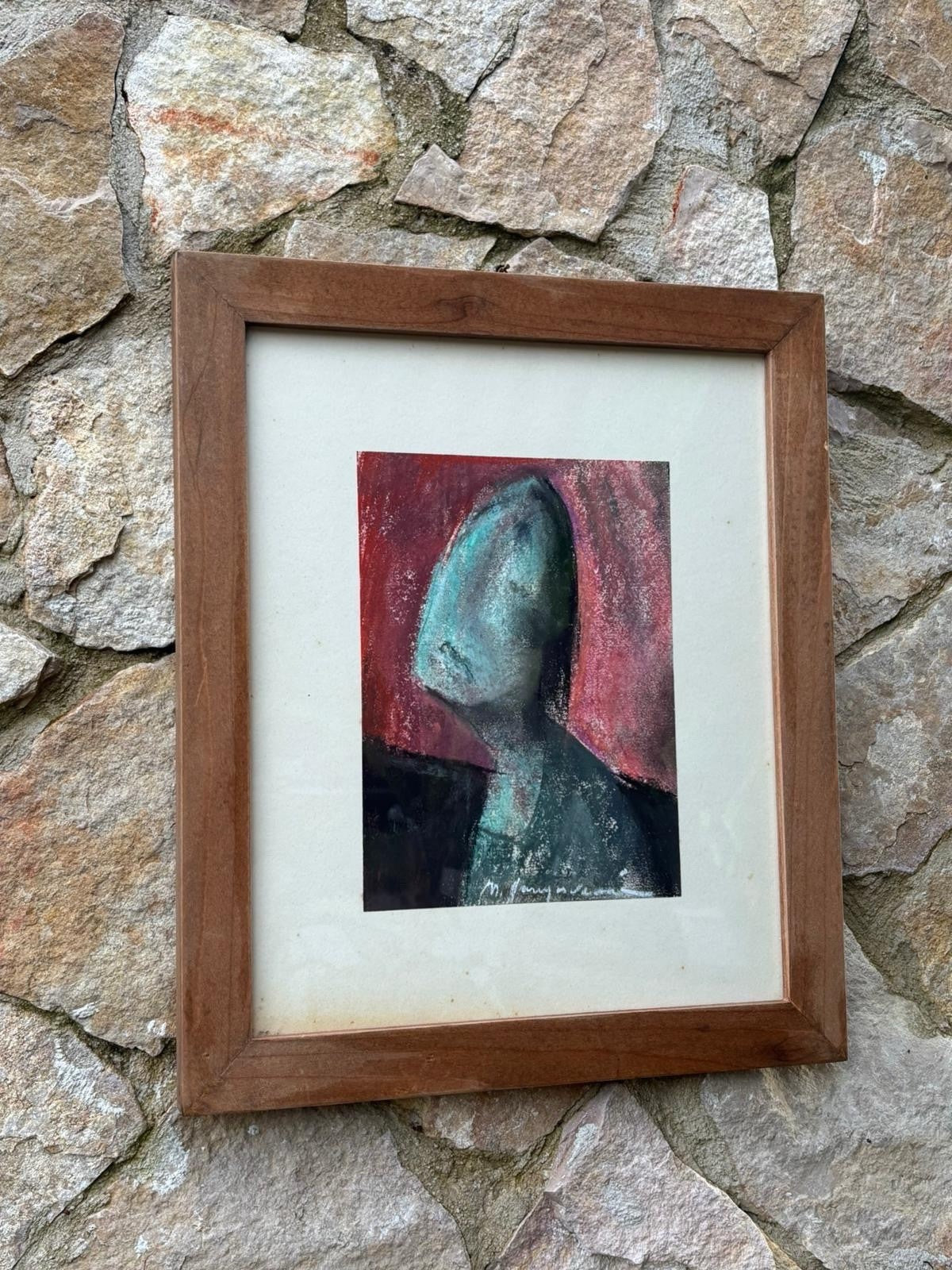 Quadro-Figura Astratta- Mario Sangiovanni tecnica mista