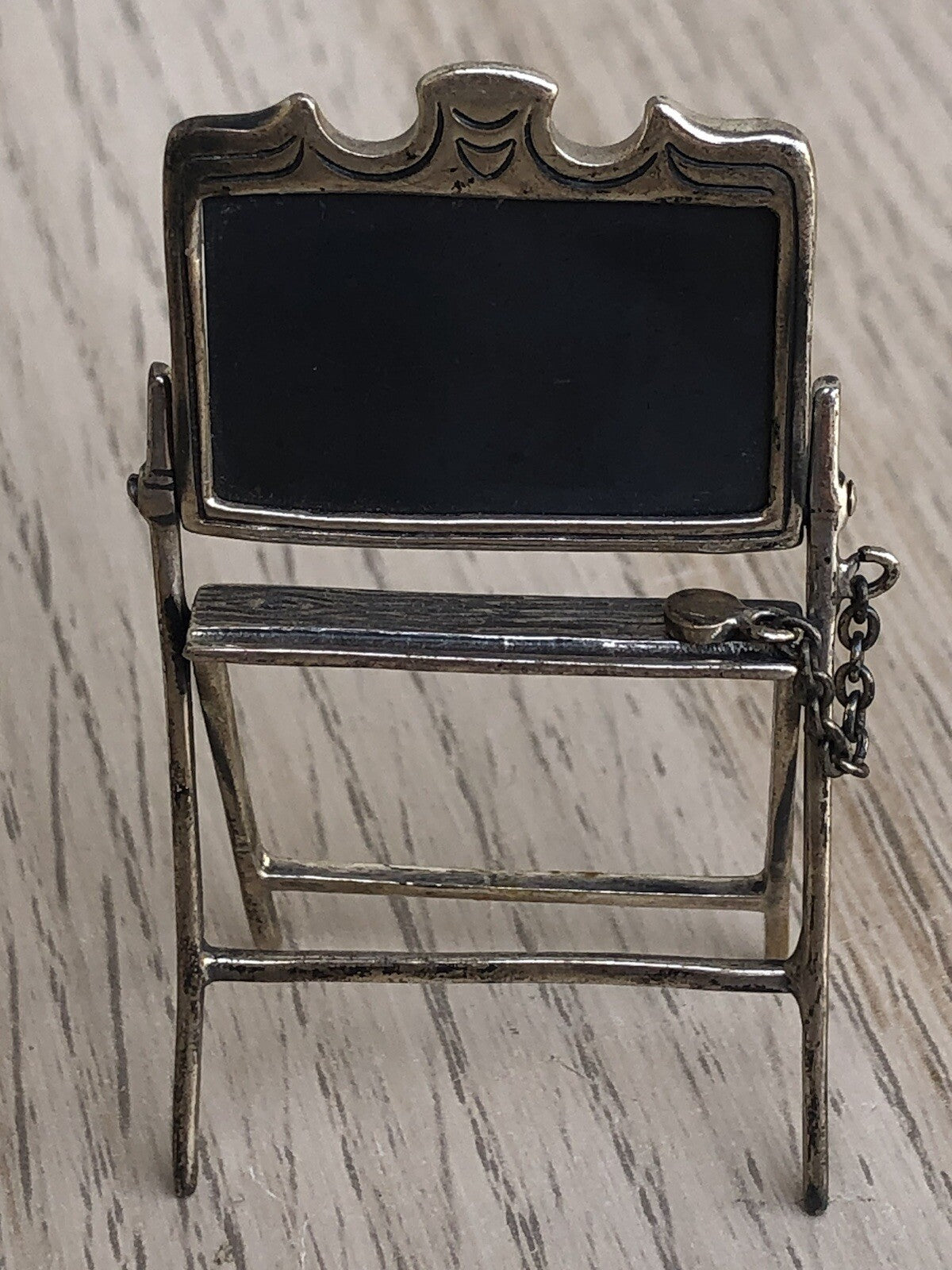 Microfusione Lavagna Scolastica In Argento 925 Vintage In Miniatura, Medusa Oro