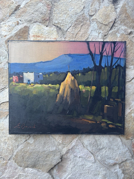 Quadro -Paesaggio Di Campagna- Enrico Bonè dipinto a olio su tela
