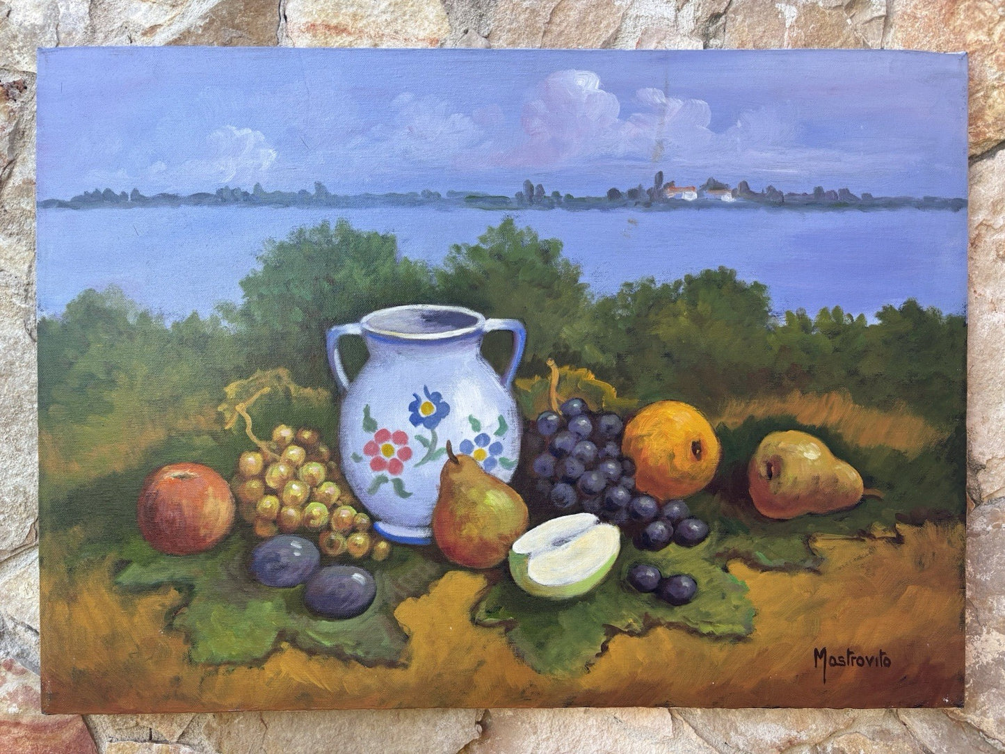 Quadro -Natura Morta- Adolfo Mastrovito dipinto a olio su tela