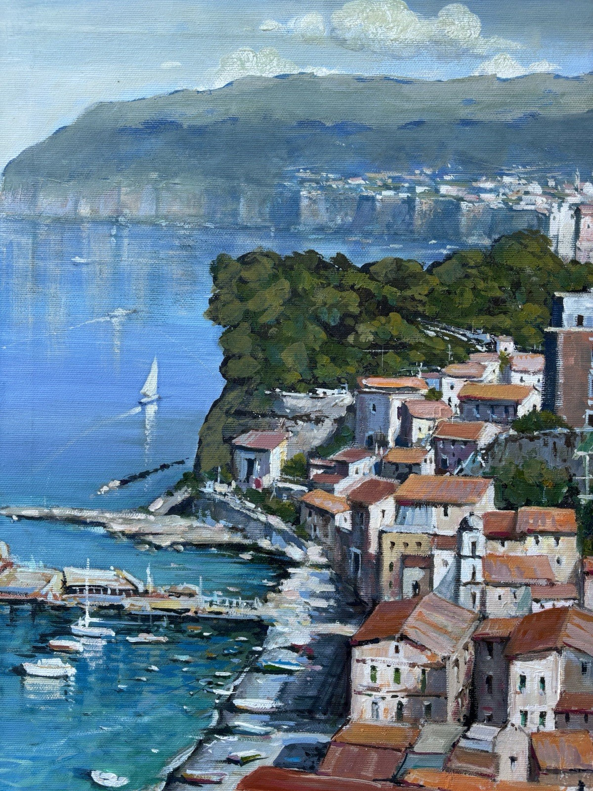 Quadro -Costiera Sorrentina- dipinto a olio su tela